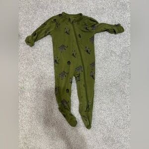 Kyte BABY Olive Animal Print Footie